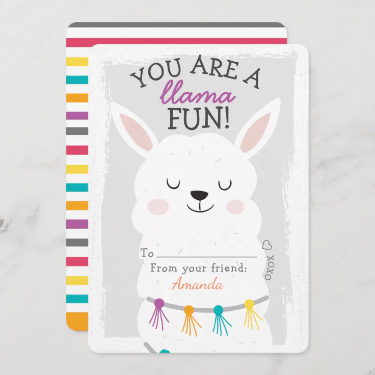 You Are A Llama Fun Valentines Day Classroom