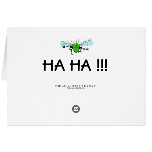 YOU ARE A LOSER CARD (Back Horizontal)