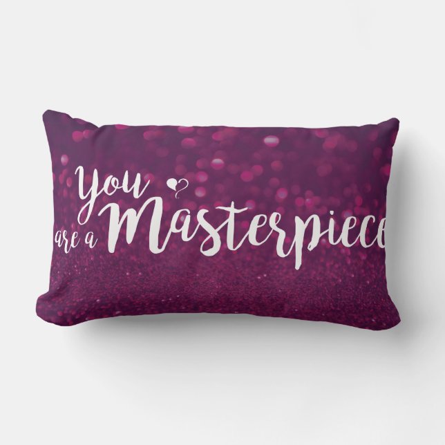 You are a Masterpiece Purple Pillow (Front)