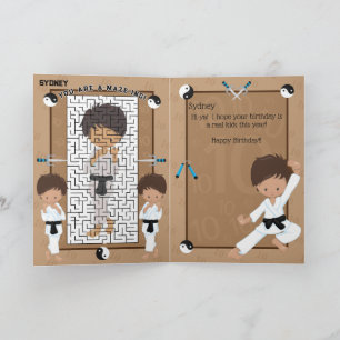 You are A-Maze-ing Ethnic Boys Karate Birthday Card