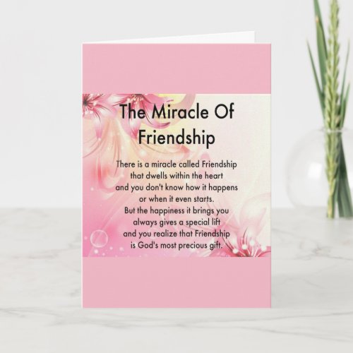 YOU ARE A MIRACLE IN MY LIFE BIRTHDAY WISHES CARD