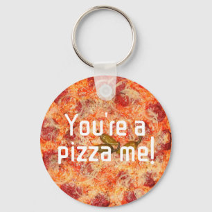 You are a pizza me valentines humor Photo Keychain