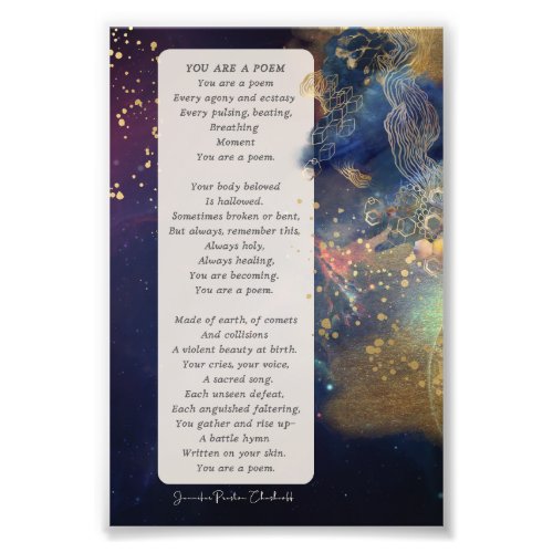 You Are A Poem encouragement Photo Print