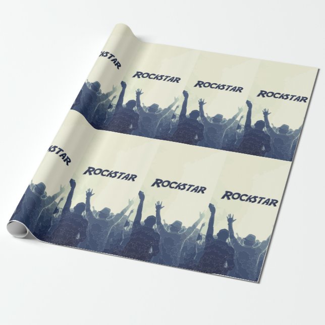 You are a Rockstar! Wrapping Paper (Unrolled)