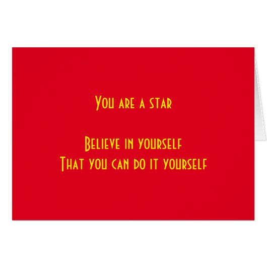 You are a star cards (Front Horizontal)