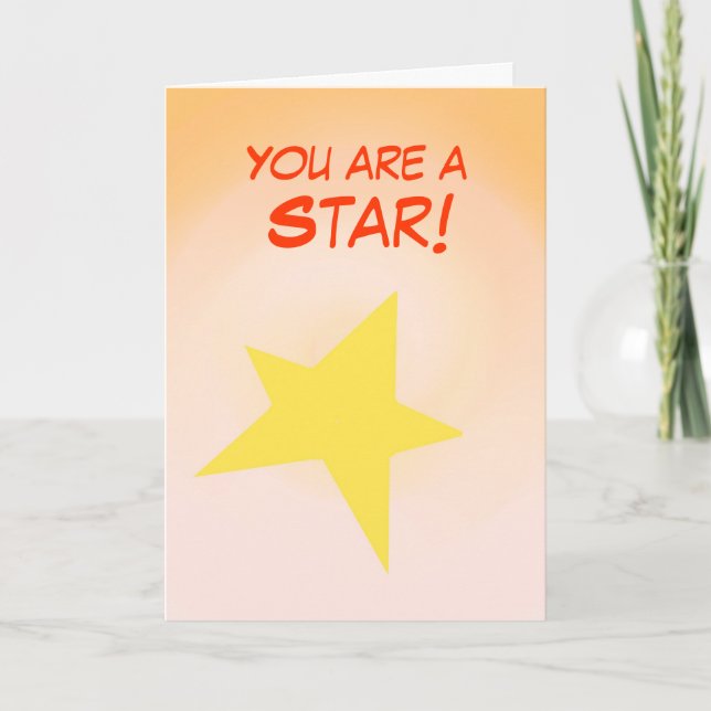 You are a Star, Congratulations Card customize (Front)