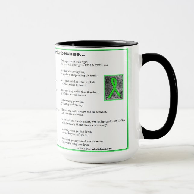 You are a Warrior, Lyme Disease Awareness Mug (Right)