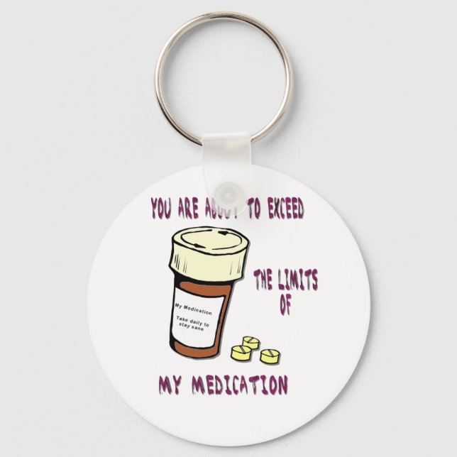 You are about to exceed limit of my medication keychain (Front)