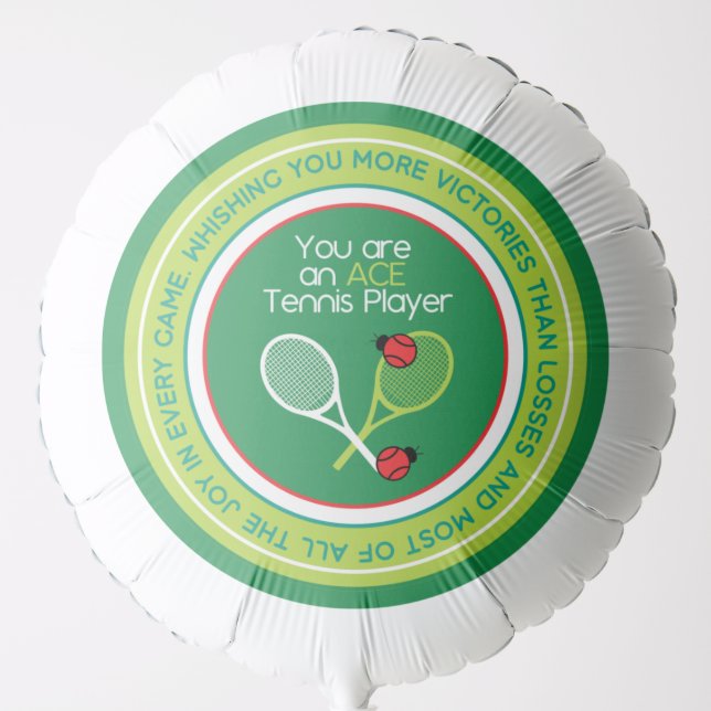 You are Ace tennis player large Balloon (Front)