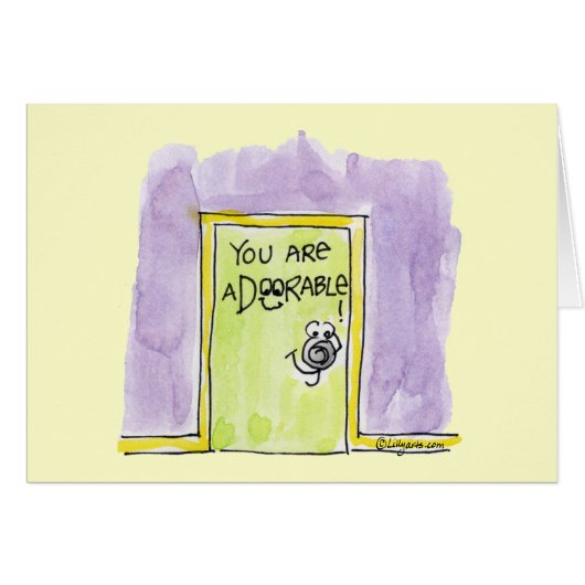 You are aDOORable cartoon Cards (Front Horizontal)