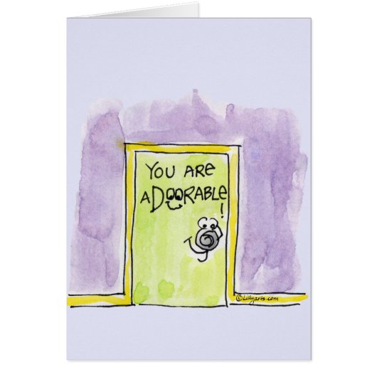 You are aDOORable cartoon Cards (Front)
