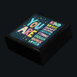You Are Affirmations Bright Hand Lettering Gift Box<br><div class="desc">This vibrant and joyful design features bold hand-lettered typography spelling out “You Are” alongside a rainbow of uplifting affirmations like “Kind, ” “Brave, ” “Smart, ” and “Loved.” Each word is illustrated in a unique playful font, bursting with color and personality, creating an energizing visual that instantly uplifts the mood....</div>