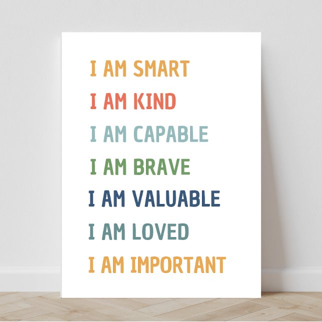 You Are Affirmations Social Emotional Classroom Poster (You Are Affirmations, Social Emotional Classroom, classroom posters, homeschool, educational,)