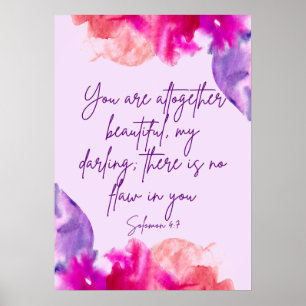 "You are altogether beautiful" bible verse  Poster