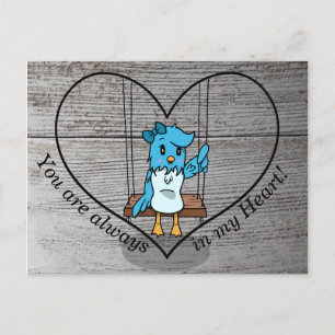 You are Always in My Heart Bluebird Postcard