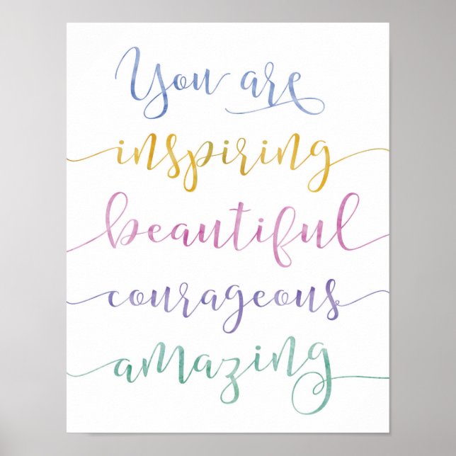 You Are Amazing Art Print (Front)