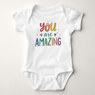 You Are Amazing Colorful Inspirational Quote Baby Bodysuit