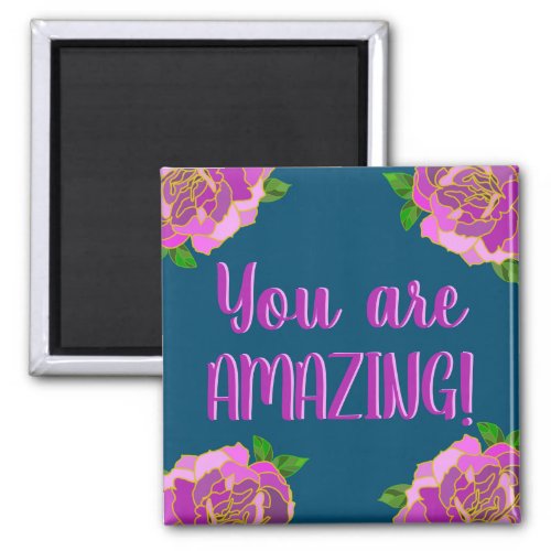 You are Amazing _ Elegant Pink Gold Outline  Magnet