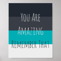 You Are Amazing Living Room Wall Art Poster