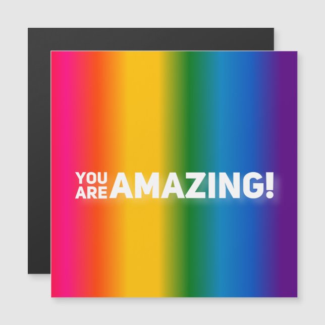 You Are Amazing! magnetic card (Front/Back)