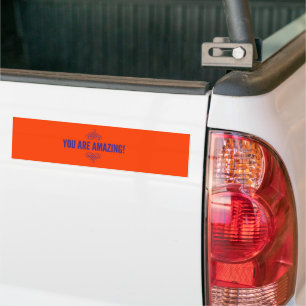 You are amazing! Orange and Purple Bumper Sticker