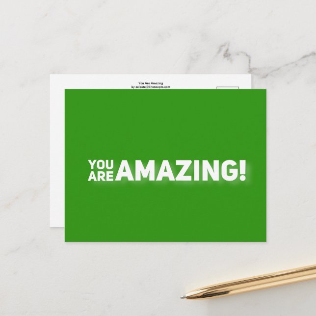 You are amazing!  postcard (Front/Back In Situ)