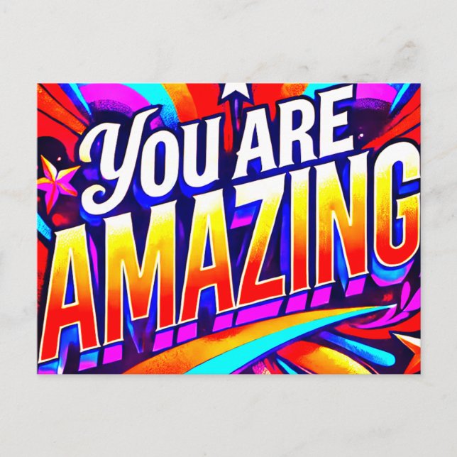 You Are Amazing Postcard (Front)
