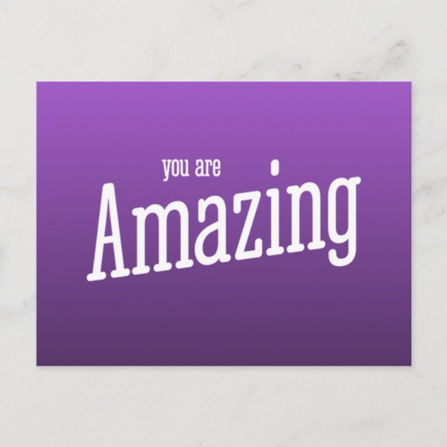 You are Amazing Postcard (Front)