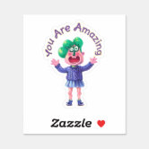 Cute Positive Motivational Reward Stickers, Zazzle