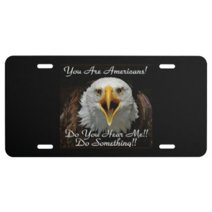 YOU ARE AMERICANS: DO SOMETHING LICENSE PLATE