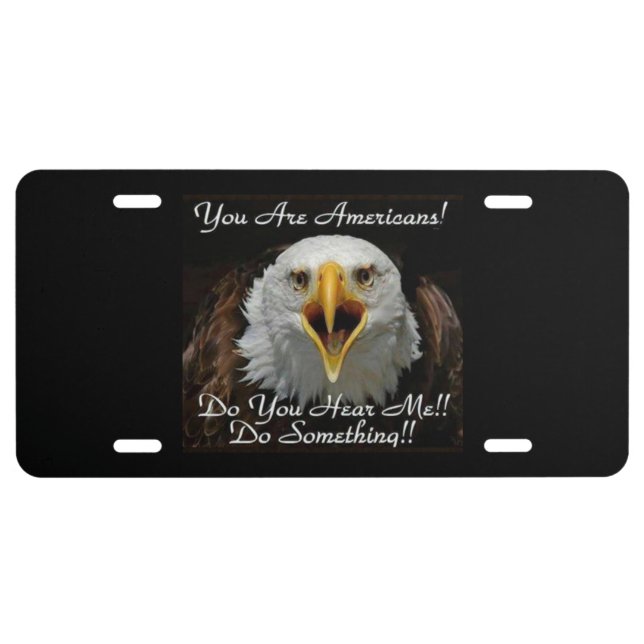 YOU ARE AMERICANS: DO SOMETHING LICENSE PLATE (Front)