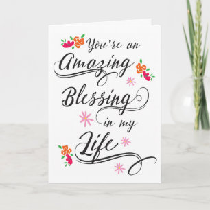 You are an Amazing Blessing in my Life Holiday Card