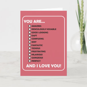 You Are... And I Love You Holiday Card