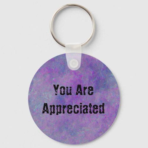 You Are Appreciated Abstract Purple Work Employee Keychain