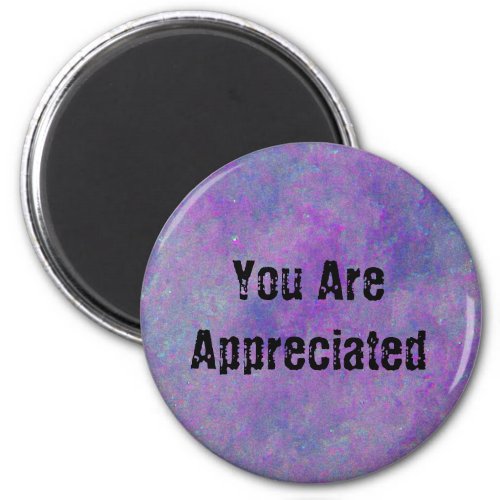 You Are Appreciated Abstract Purple Work Employee Magnet