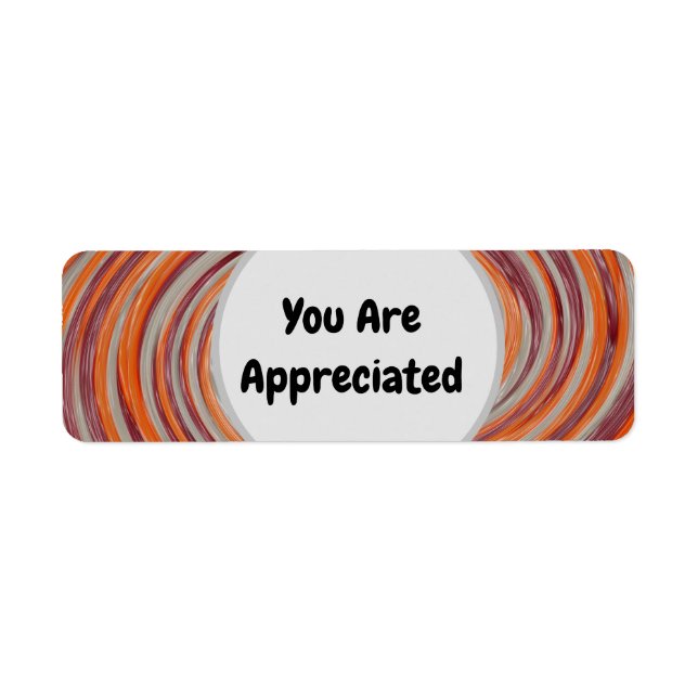 You Are Appreciated Groovy Employee Customer Label (Front)