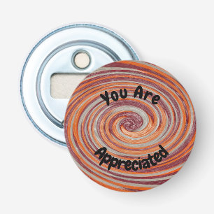 You Are Appreciated Groovy Swirl Colorful Employee Bottle Opener