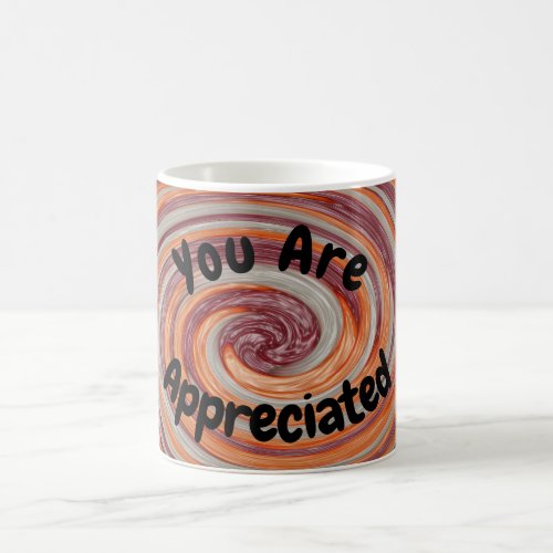 You Are Appreciated Groovy Swirl Colorful Employee Coffee Mug