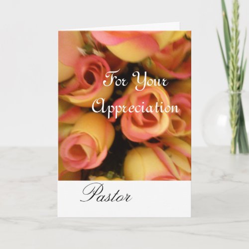 You Are Appreciated Pastor Thank You Card