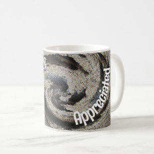 You Are Appreciated Rustic Brown Mosaic Employee Coffee Mug