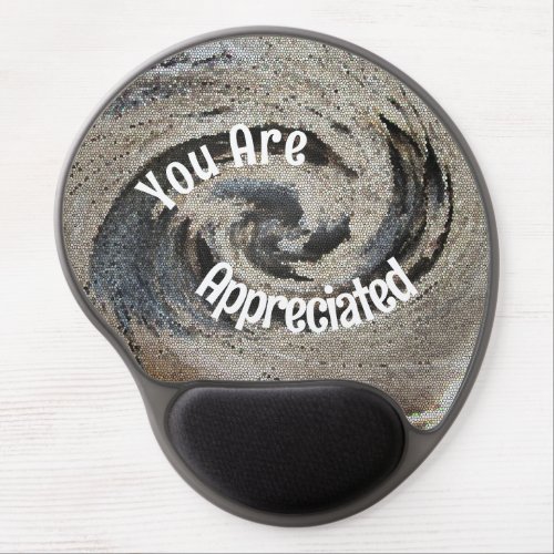 You Are Appreciated Rustic Brown Mosaic Employee Gel Mouse Pad