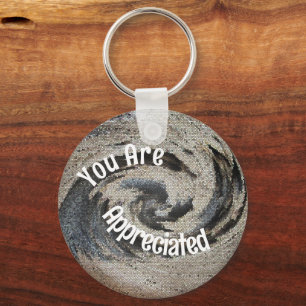 You Are Appreciated Rustic Brown Mosaic Employee Keychain