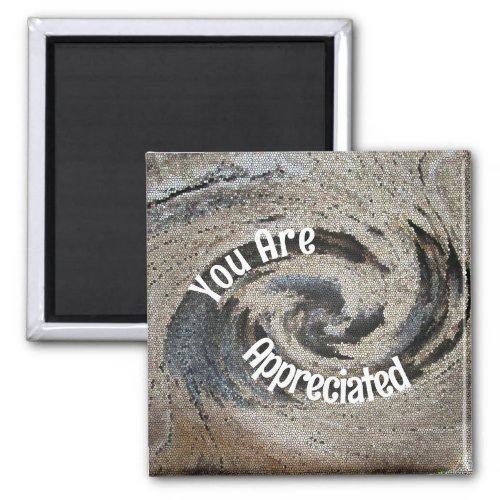 You Are Appreciated Rustic Brown Mosaic Employee Magnet
