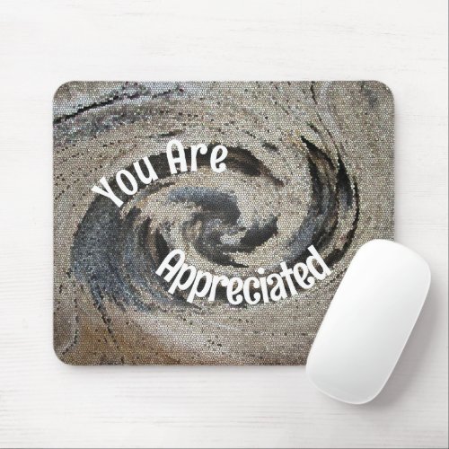 You Are Appreciated Rustic Brown Mosaic Employee Mouse Pad