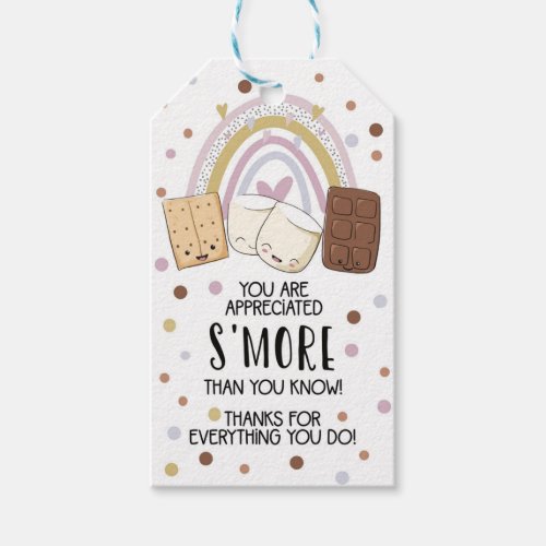 you are appreciated smore than you know volunteer gift tags