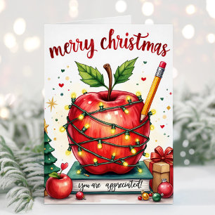 You Are Appreciated Teacher Christmas Card