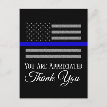 You Are Appreciated Thank You Police Postcard by BreakingHeadlines at Zazzle