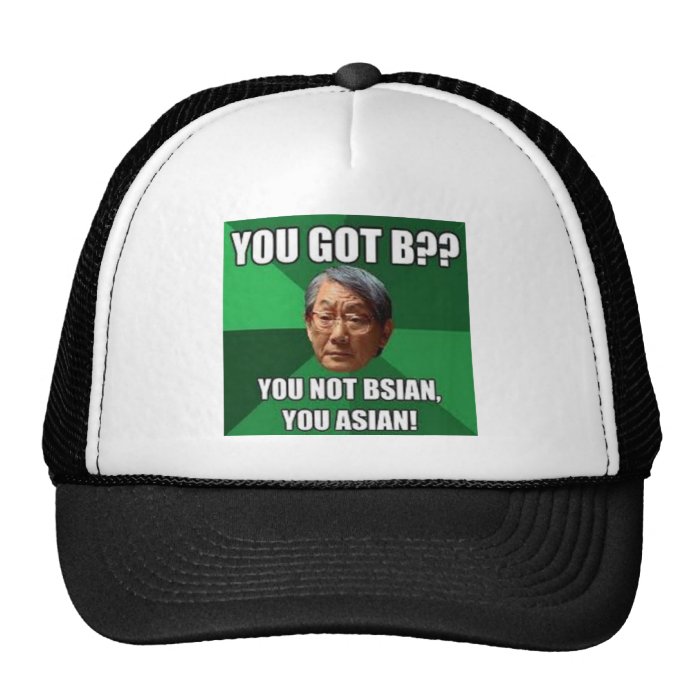 You are asian not bsian meme mesh hats