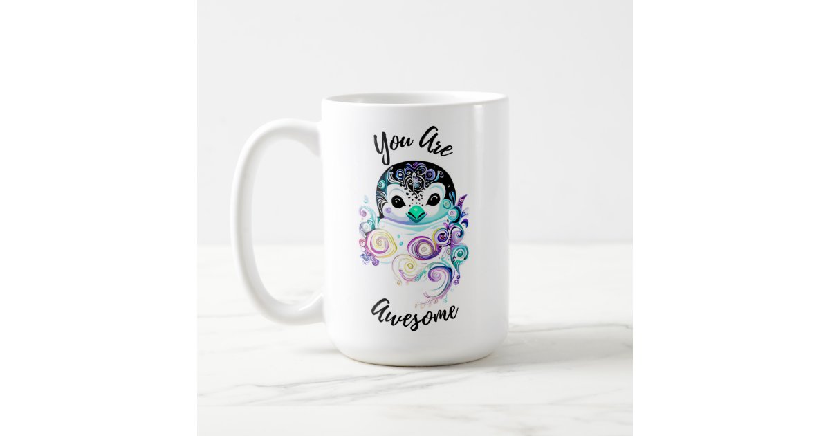 Dabbing Penguin Mug, Cute Dancing Penguin Coffee Cup for Animal
