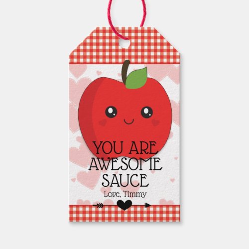 You are Awesome Sauce Valentines Day Gift Tags
